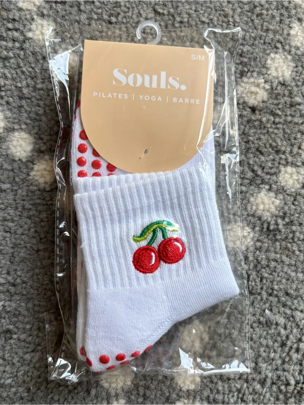 Souls Very Cherry Grip Socks - NWT!